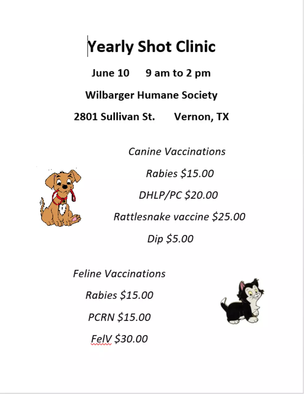 photo courtesy of the Wilbarger Humane Society